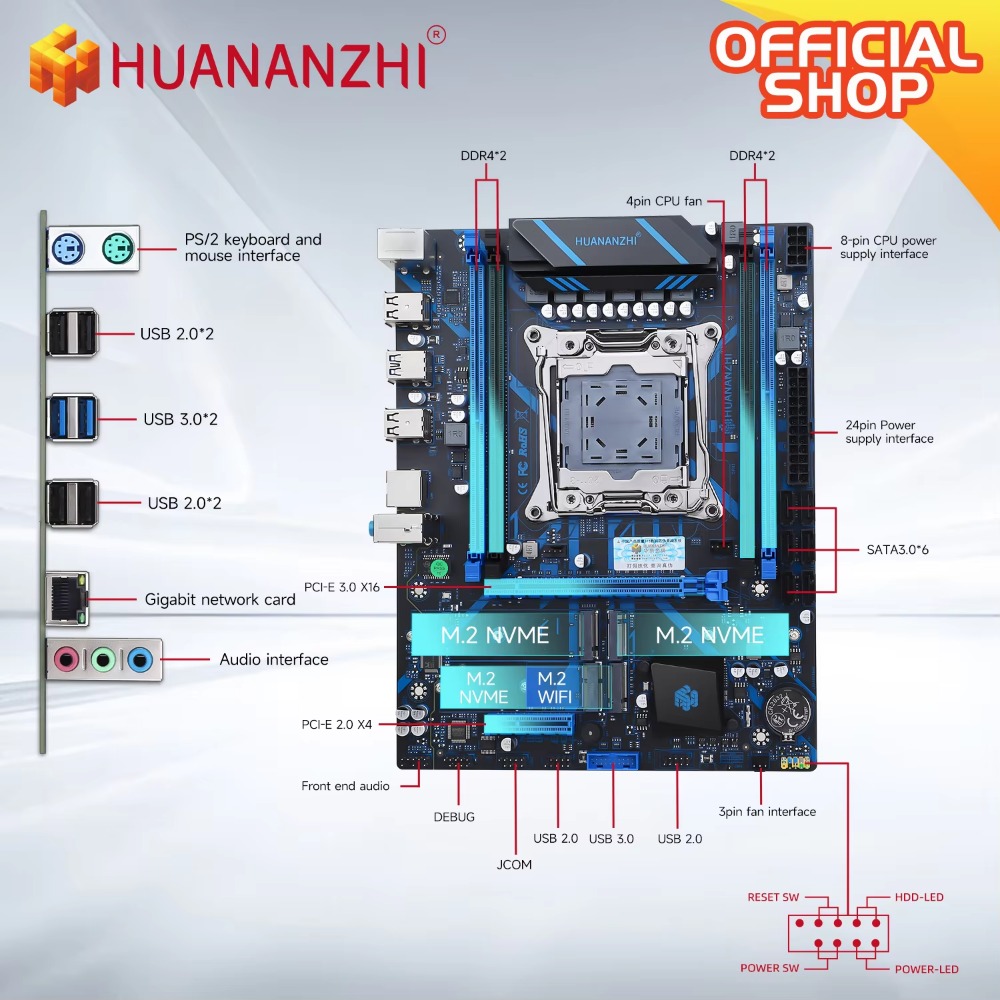 HUANANZHI X99 QD4 LGA 2011-3 X - E5 2696 V3 のレビューと価格